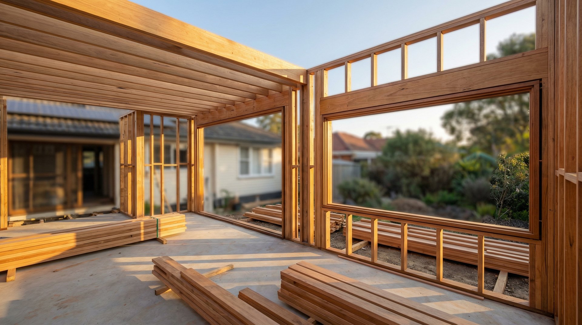 Solid Constructions timber frame home extension showing professional construction quality