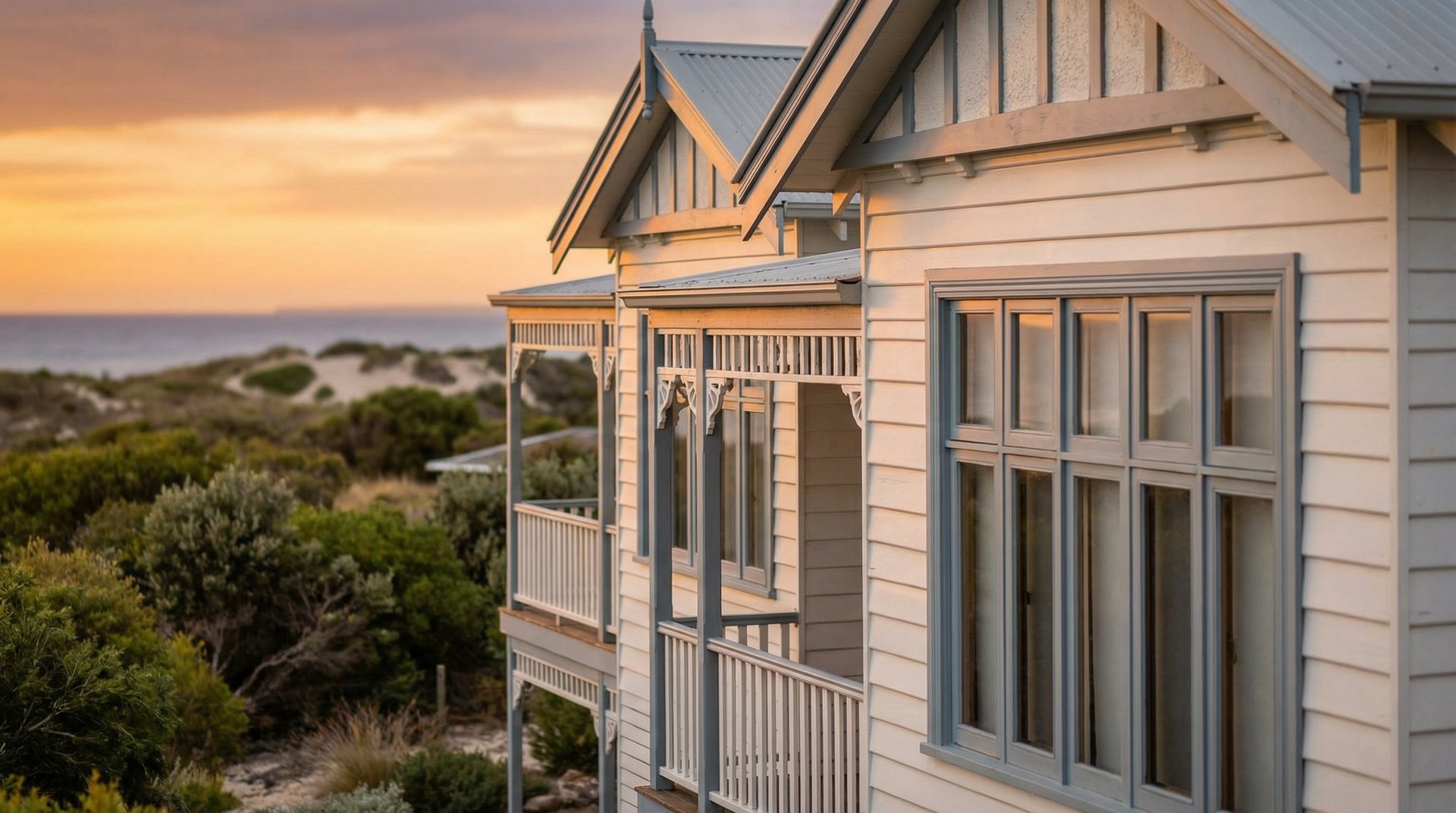 Beautifully painted coastal home exterior in Curl Curl