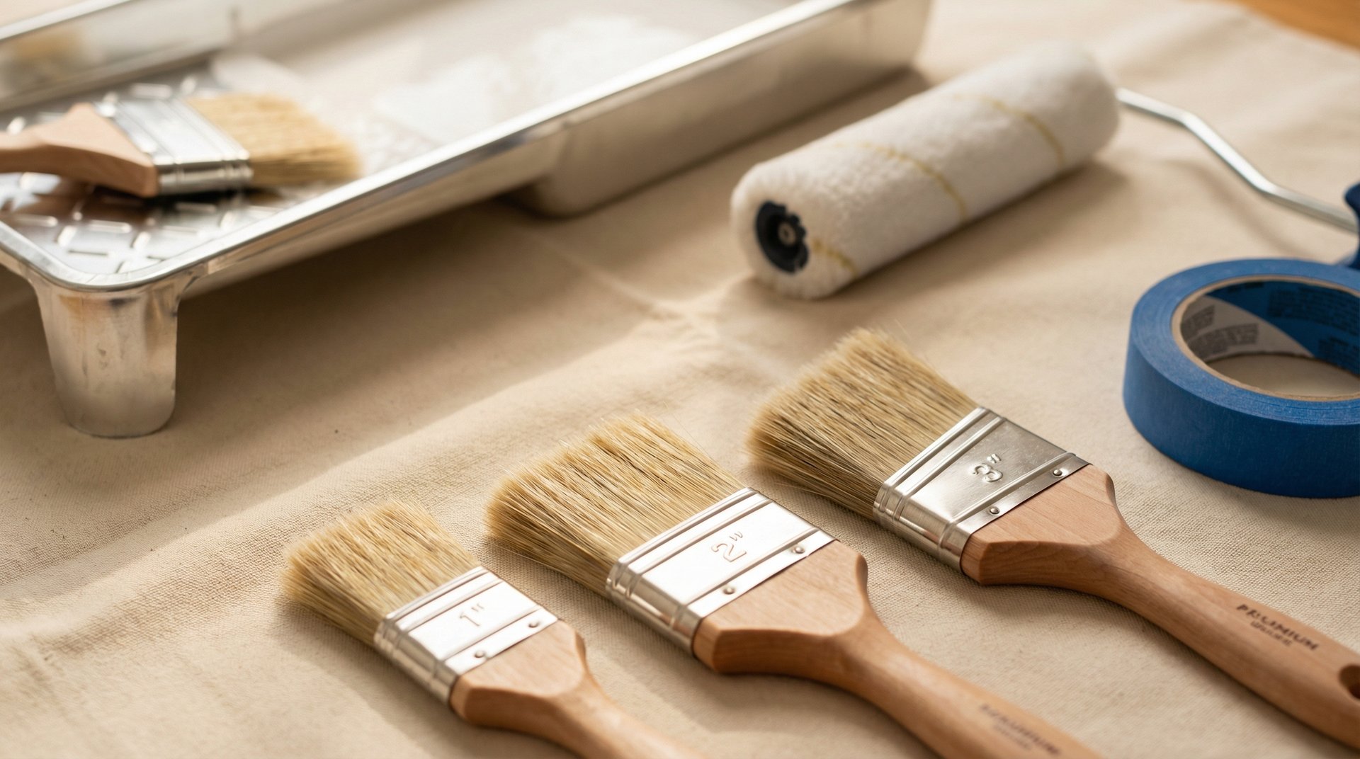 Professional painting tools and equipment ready for quality work